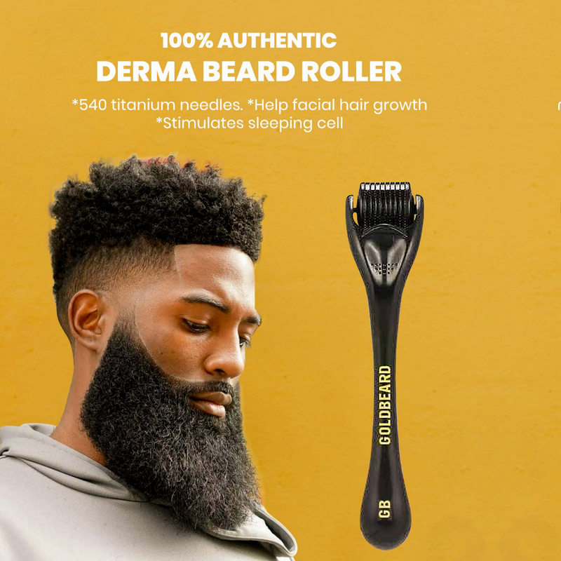 GoldBeards Signature Beard Derma Roller for Hair Beard Regrowth